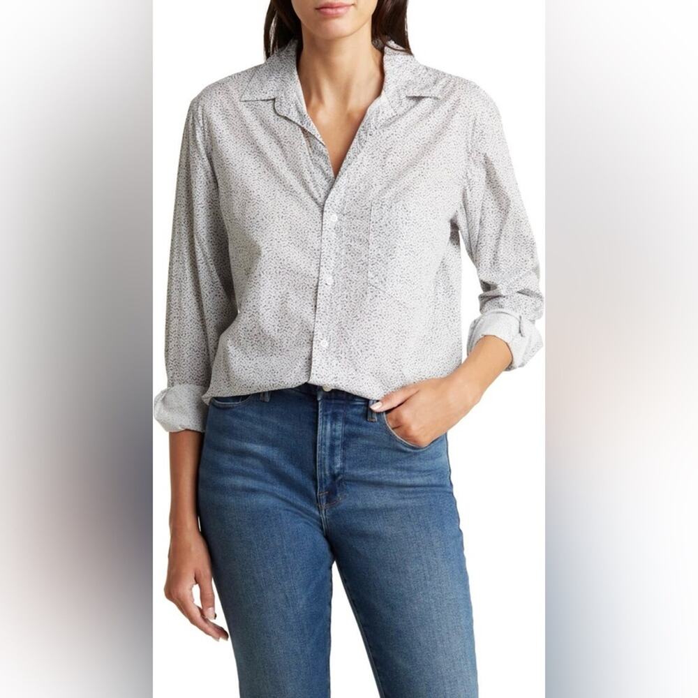 NWT New Frank & Eileen Joedy Oversize Ditsy Button-Up Shirt Size S